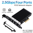 Intel I226 PCIe X4 Network Ethernet Card 4-Port 2.5G RJ45 2500Mbps for Gaming