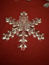 Lot/10 Christmas Acrylic Snowflake Mini Candle Holders