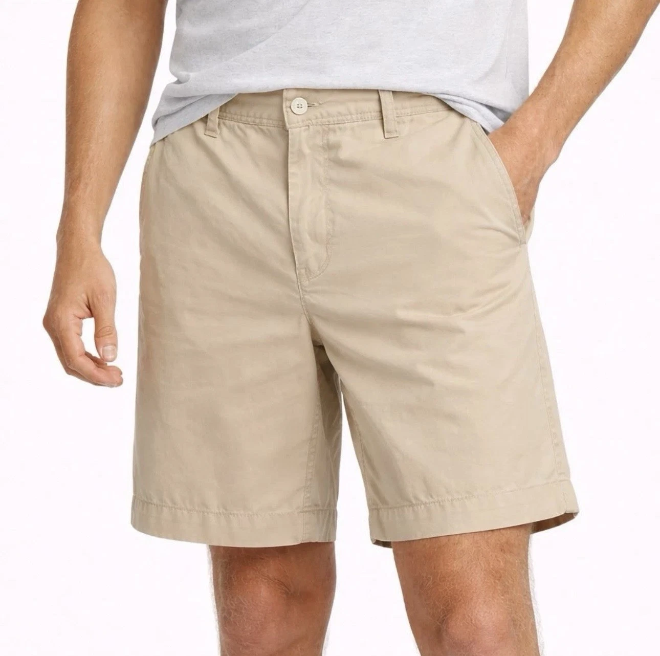 Vineyard Vines Cotton Flat Front Khaki Club Shorts Preppy Country Club 34