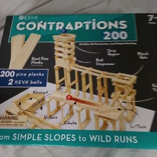 Keva Contraptions 200 Pine Planks Stacking Wooden Blocks 2019 Mindware Open Box