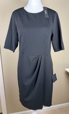 Lulus Westwood Black Half Sleeve Sheath Dress Poly Stretch NWT Size M