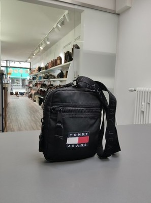Tommy Jeans Herren Schultertasche   Heritage Small Reporter Bag Schwarz One Size