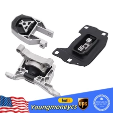 3pc Engine Mount Set for 2013-2016 Ford Escape 1.6L Automatic Motor Mount Kit