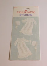 Mrs. Grossman's Stickers Lot 2 Sheets Package ~Paper Whispers Christening Gown~