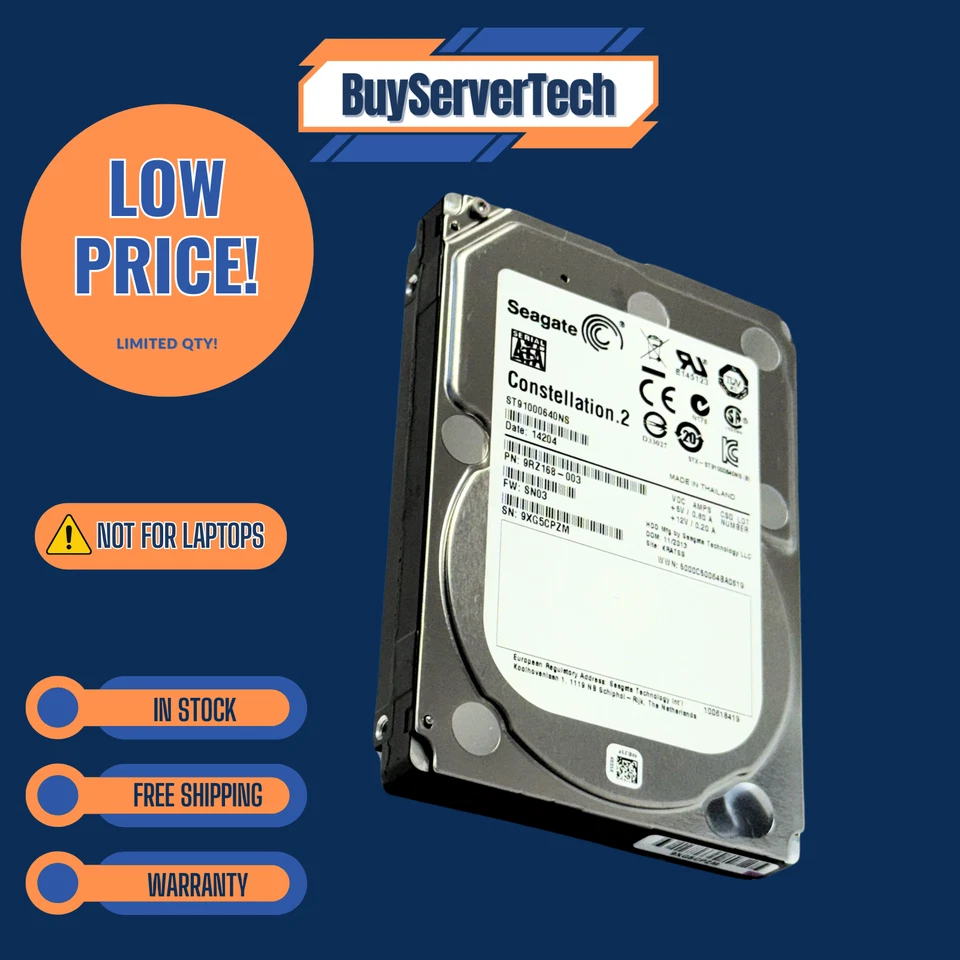Seagate Constellation.2 ST91000640NS 1TB 7200 512n SATA 2.5" HDD | Enterprise - Image 4 of 4