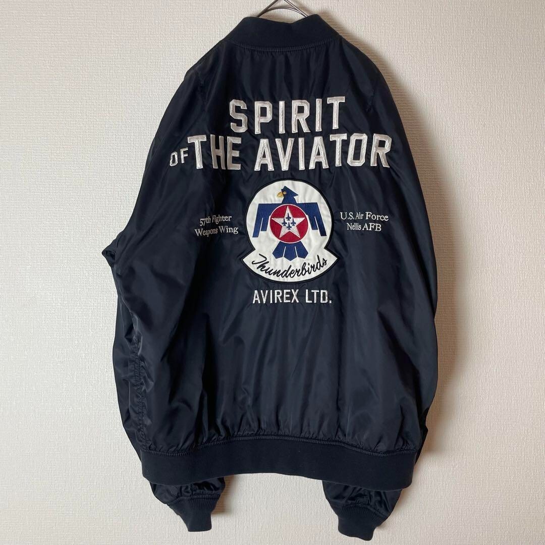 AVIREX Type MA-1 flight jacket Navy Size 2XL free shippping