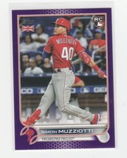 SIMON MUZZIOTTI 2022 Topps UK  Purple  PARALLEL 31/50  RC #108 Phillies