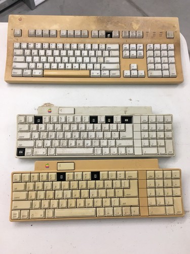 VTG Lot of 17 Apple Keyboards M0110a A9M0330 M0487 M0115 M3501 PARTS - Picture 10 of 11