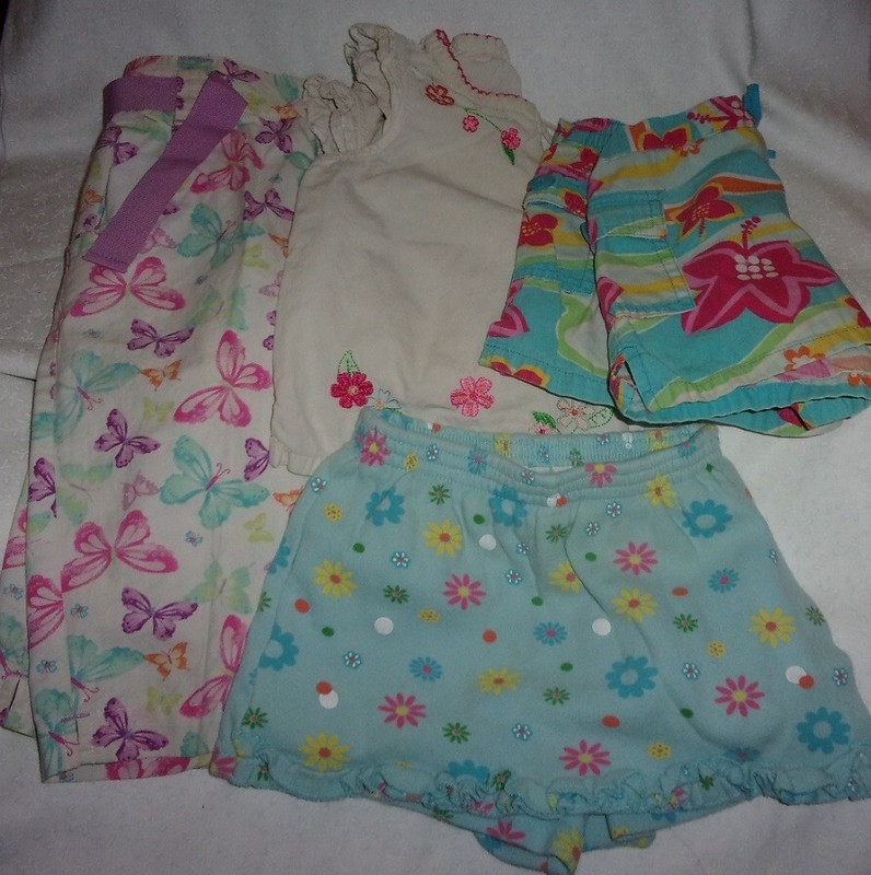 Lot of 4 Pants Shorts & Top Size 4T Healthtex OshKosh Circo T*K*S