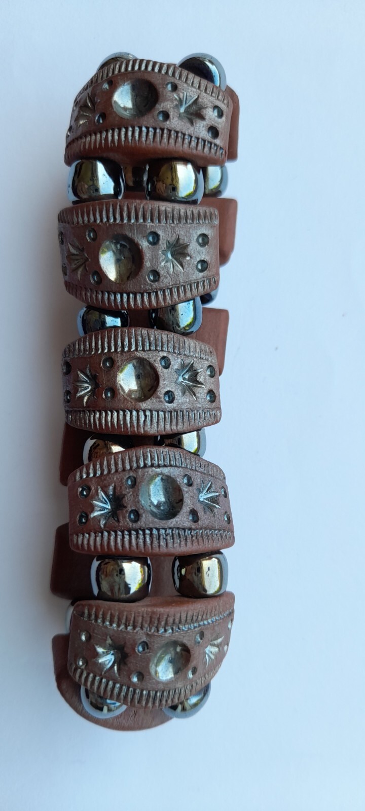 Chunky Brown Gun Metal Heavyweight Bracelet BR2-image