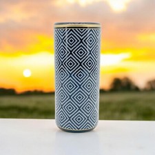 Ceramic Umbrella Stand Blue White & Gold Design Round Office, Home Decor Classic