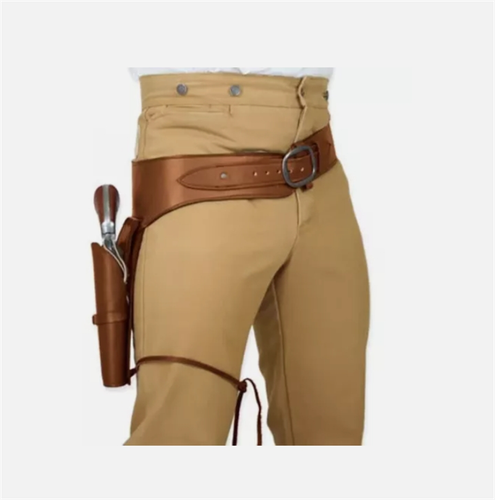 Retro Vaquero Occidental Cuero PU Pistola Punk Funda Tooled Revólver Pistola Cinturón - Imagen 5 de 7