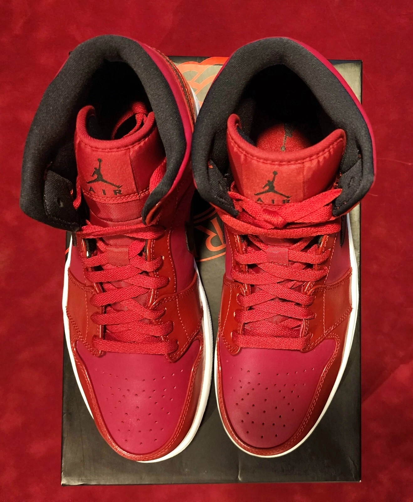 Nike Air Jordan 1 Mid Taille 11 Gym Rouge/Noir Blanc 554724 602 Supreme 