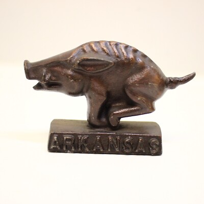 Arkansas Engineer Cast Aluminum Razorback Paperweight - 5.5