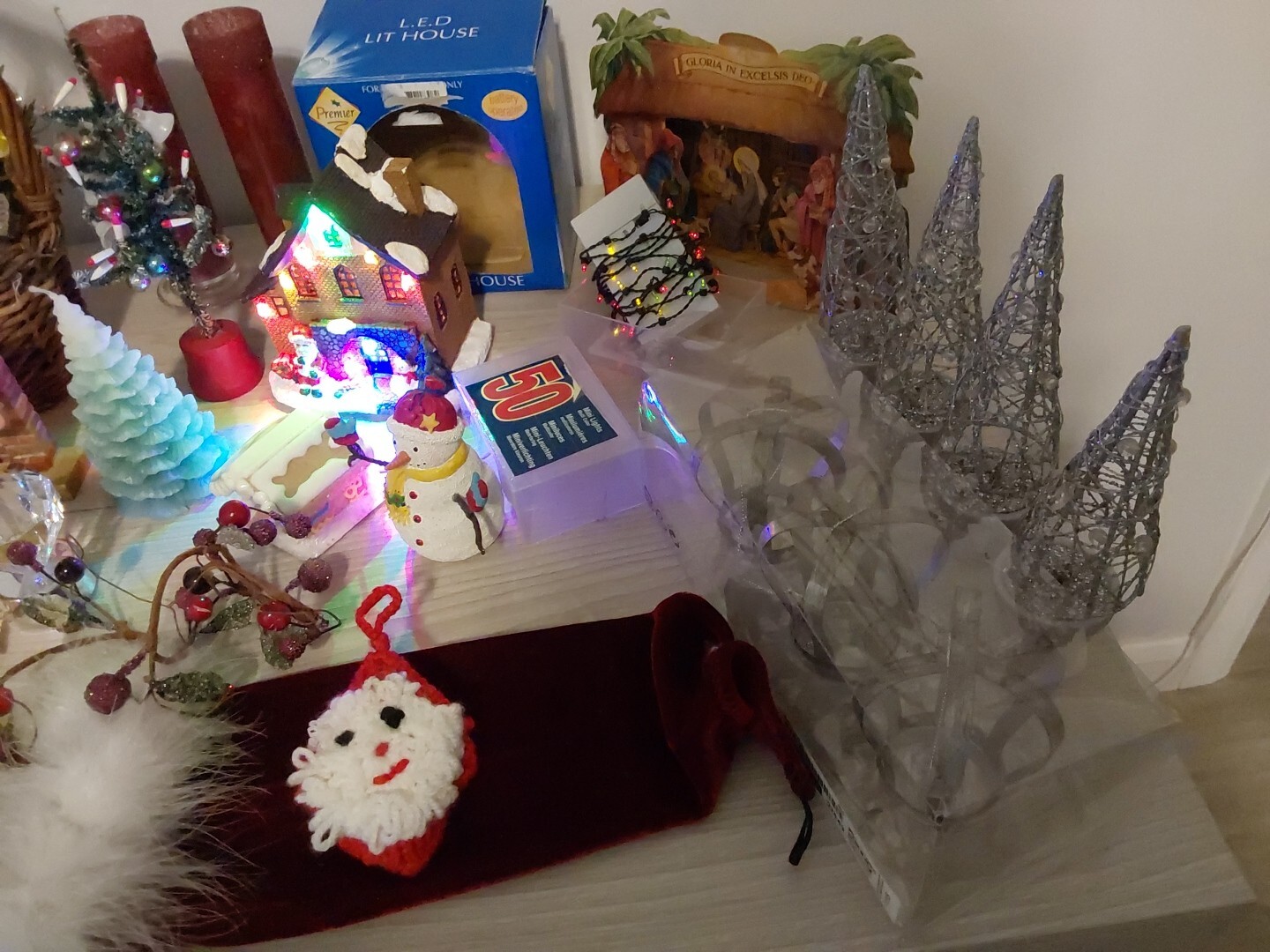 Job Lot Christmas Ornaments Decorations Lights Candle eBay