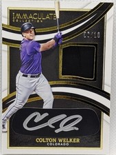 COLTON WELKER 2022 Panini Immaculate Eye Black DUAL AUTO Jersey CLEATS PATCH /10