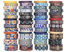 Floral Washi Tape Set, 56 Rolls Decorative Masking Tape for Journals & Crafts
