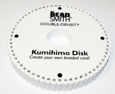 64 Slot Double Density (20mm/ 3/4''  thick) Kumihimo Round Disk Plate 6 inch
