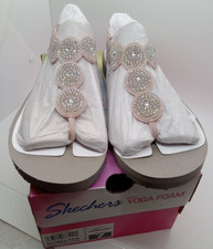 Skechers Meditation Sling Back Pink Sandals "Stars  Sparkle" Women's Size 7