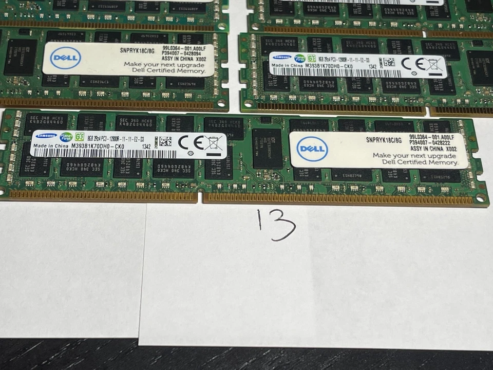 SAMSUNG PC3L-12800R 2Rx4 ECC REG Memory 96GB Kit (12*8GB, DELL ) + FREE (1* 8GB) - Image 4 of 4