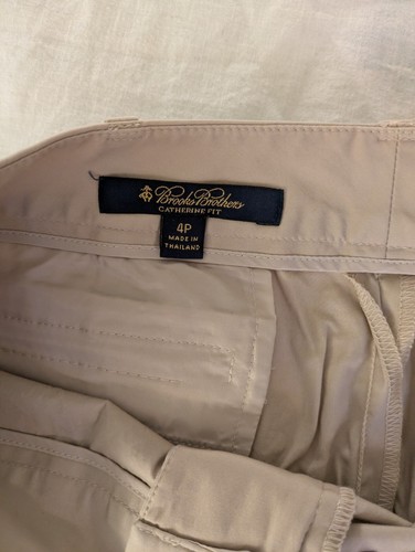 Brooks Brothers low-rise Catherine straight leg khaki chino pants size 4 petite - Picture 3 of 7