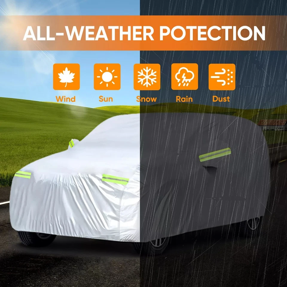 SUV Car Cover Outdoor Dust Snow Sun UV Protection For Mercedes-Benz GLE350 400 - Image 3 of 4