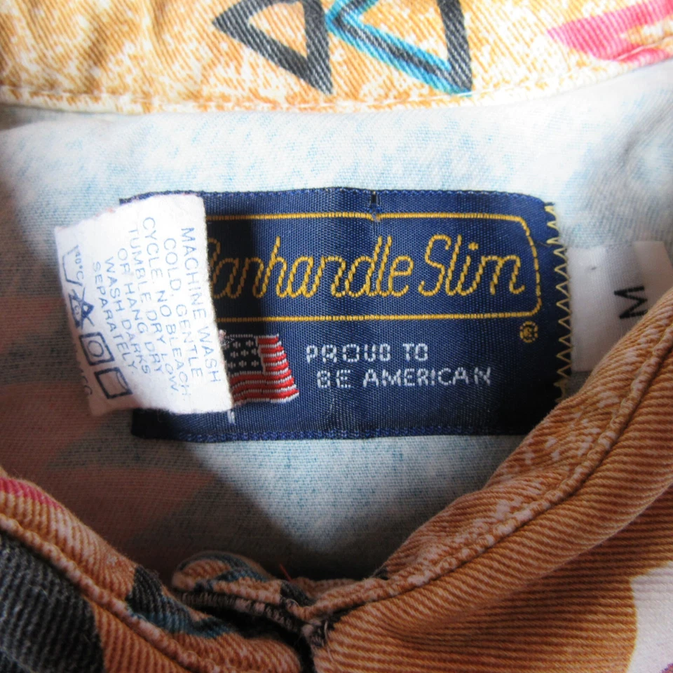 Camisa ajustada Panhandle para mujer mediana azteca occidental suroeste rodeo vaquera informal Foto 3 de 4