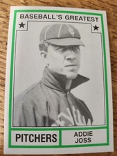1982 TCMA Baseball's Greatest - Pitchers Tan Back #1982-43 Addie Joss (RC)