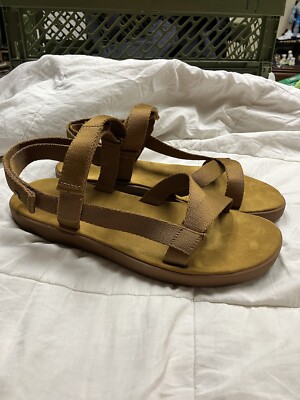 Everlane Modern Wrap Sandal Tan / Mustard Brown Suede Size 10 NWOB Thai Binh VN