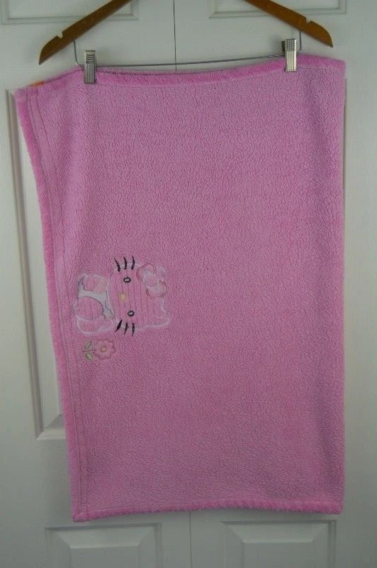 Lambs & Ivy Hello Kitty Sanrio Manta Bebé Rosa Naranja Lunares Gato Flor Seguridad Foto 4 de 4