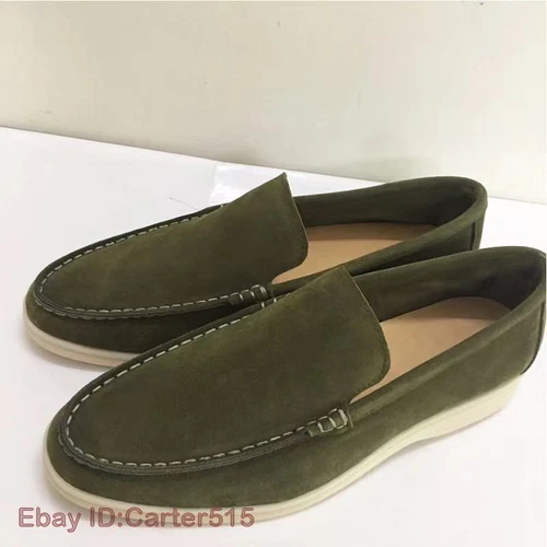 Mocasines informales de gamuza estilo británico para hombre ligeros sin cordones zapatos cómodos 38-48 - Imagen 20 de 46