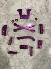 Vintage RC possibly Kyosho Aluminum Purple  Parts Lot Maybe MP