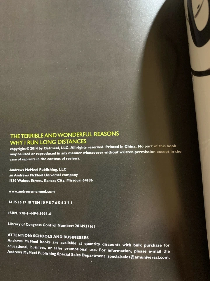 *SIGNED* The Terrible and Wonderful Reasons Why I Run Long Distances, Inman 2014 - Image 3 of 4
