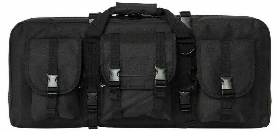 VISM Short Double Rifle Case DLX 28" Tactical Small Rifle Bag Carbine Bag BLK - Image 2 of 4