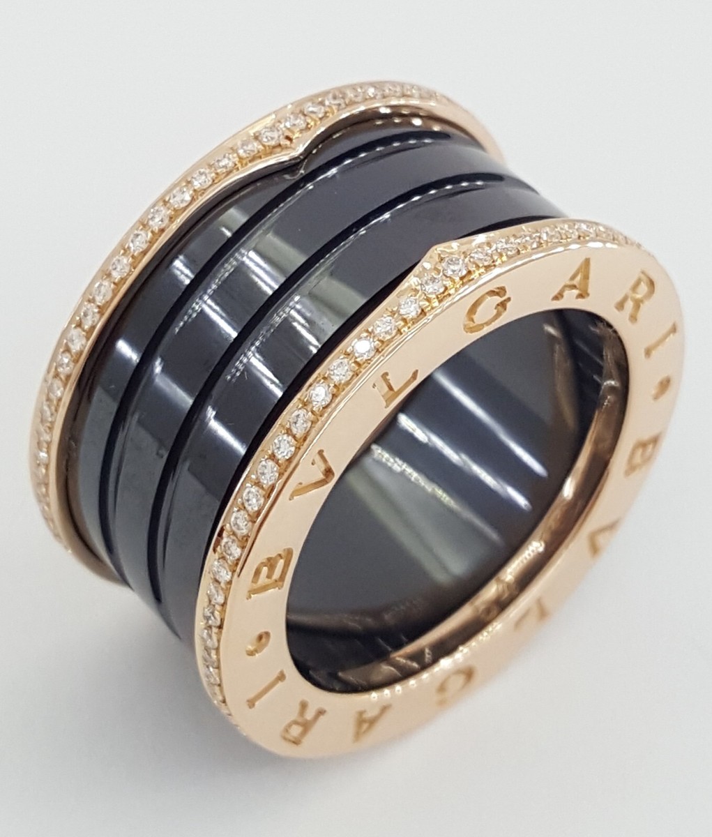 Bvlgari Bulgari B.Zero1 Diamond Black Ceramic 18k Rose Gold Bvlgari Bulgari B.Zero1 Diamond Black Ceramic 18k Rose Gold