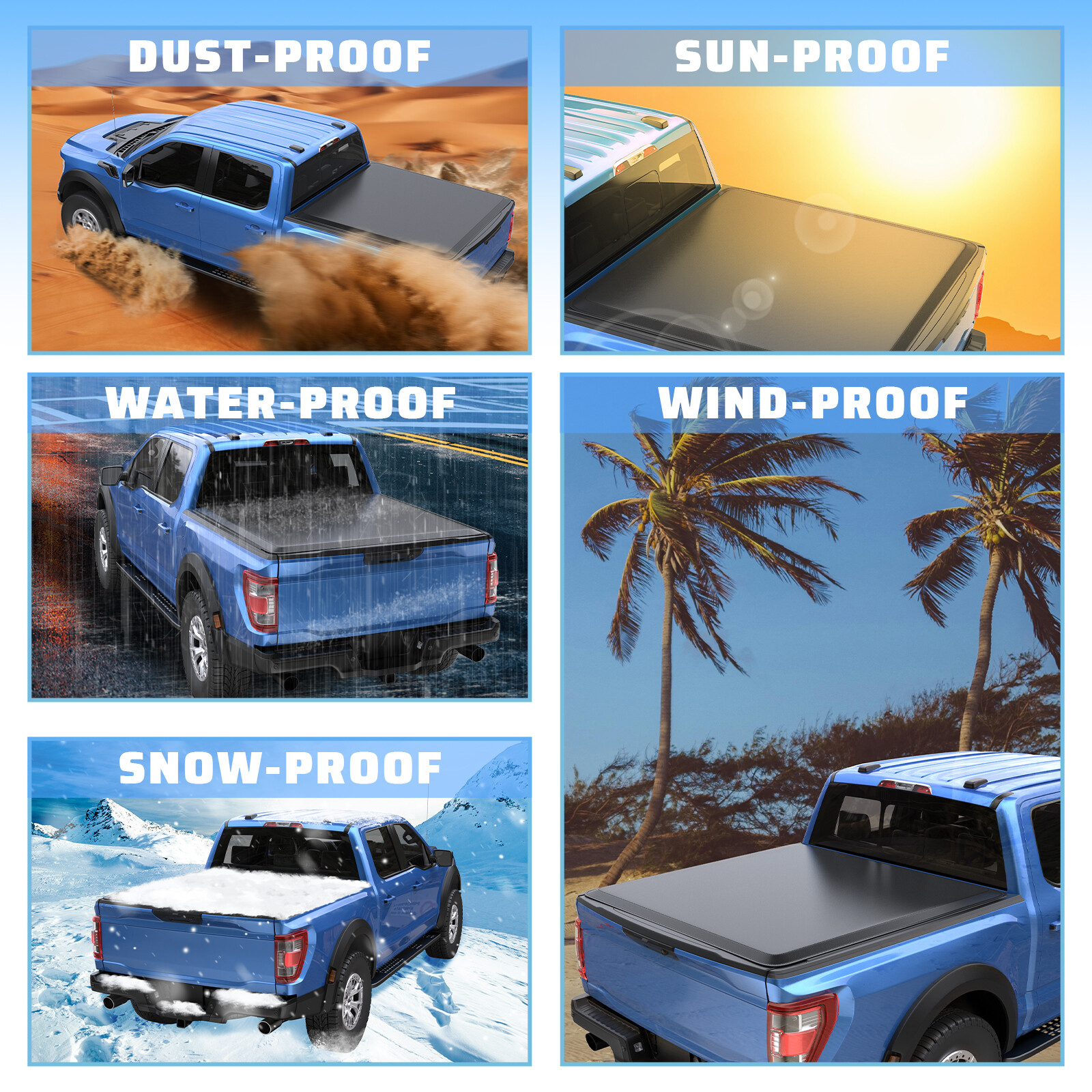 6.5/6.6FT Roll Up Soft Tonneau Cover For 882007 Silverado Sierra 1500