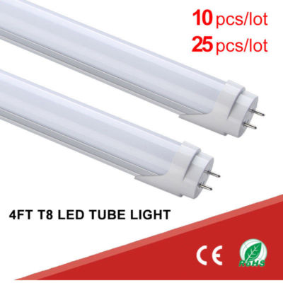 10 25pc 4FT G13 T8 22W 3000K 4000K 6500K LED Tube Light 2 Sided Power Milky Lens