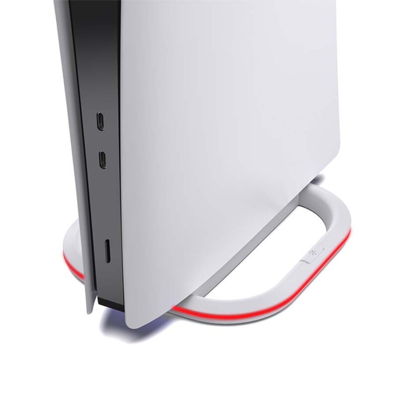 Stand vertical PS5 et Slim avec base lumineuse multicolore