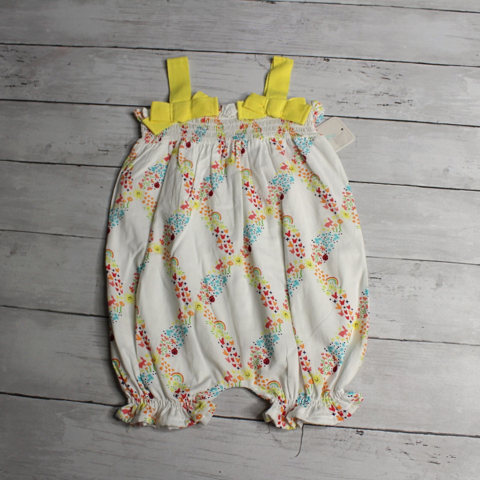 Lullaby Land Baby Girl's Bubble Romper Size 3-6 Months 1 Piece Smocked