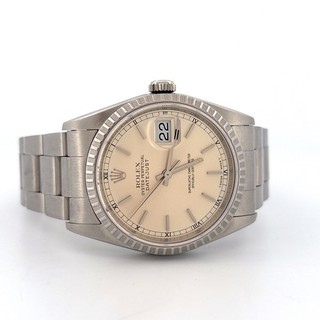 Rolex Datejust 16220 36mm Silver Dial Steel Oyster Automatic Box & Papers