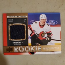 21-22 UD Series 1 Hockey Rookie Retrospective Jersey RR-17 Tim Stutzle