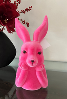 Xl Hase BüSte Denkend Pink Samtoptik Ostern Osterdeko 30 Cm