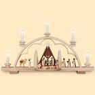 German candle arch Nativity scene with manger, length 57 cm / 22 .. MU 12528 NEW