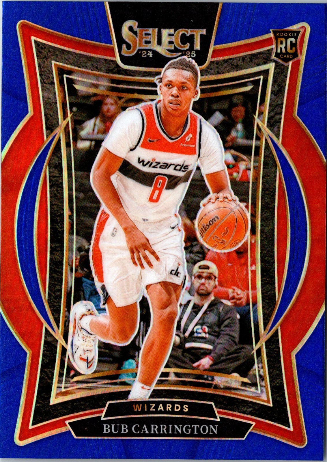 2024-25 Panini Select - Concourse Bub Carrington #81 Blue Prizm (RC)