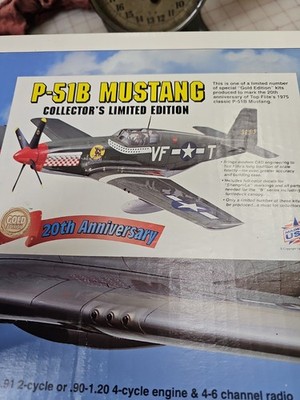 Top Flite P-51D Mustang Gold Edition 20th Anniversary RC Aircraft Kit Rare