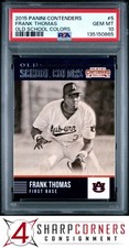 2015 PANINI CONTENDERS OLD SCHOOL COLORS #5 FRANK THOMAS HOF POP 3 PSA 10