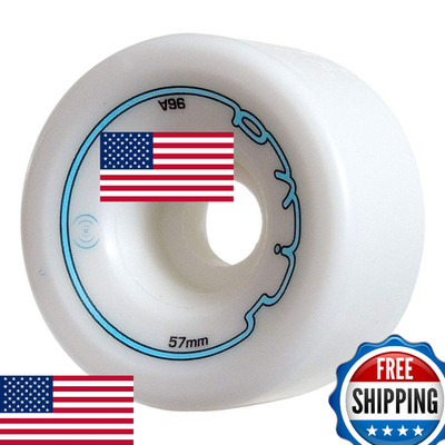 Riedell Sonar Riva Quad Roller Skate Wheels - 4 Pack, 32x57mm, 96A, White
