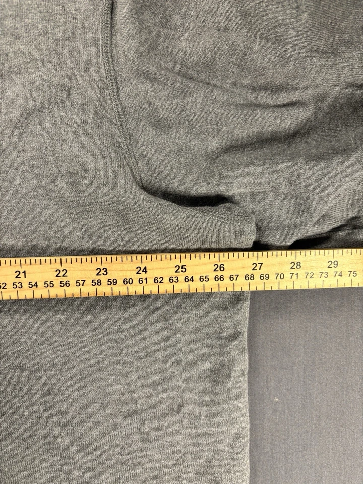 Eddie Bauer Sport Shop Long Sleeve Henley Men’s XL Gray Thick Cotton Embroidered - Image 4 of 4