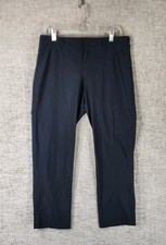 Kirkland Signature Ladies' Travel Pants Stretch Crop Womens 8 Black 32x26 EUC