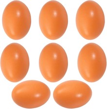 8 PCS Wooden Fake Dummy Nest Eggs - Agricultural Tools for Chicken Coop Nesting,